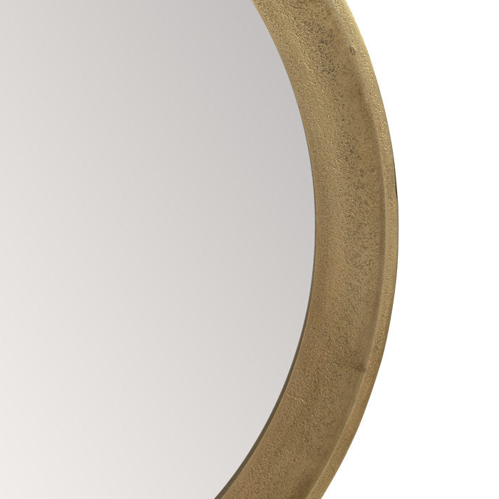 23" x 23" Gold Ermila Round Metal Wall Mirror