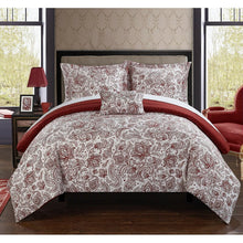 Load image into Gallery viewer, Essays 8 Piece Reversible QUEEN Duvet Cover Set 2364
