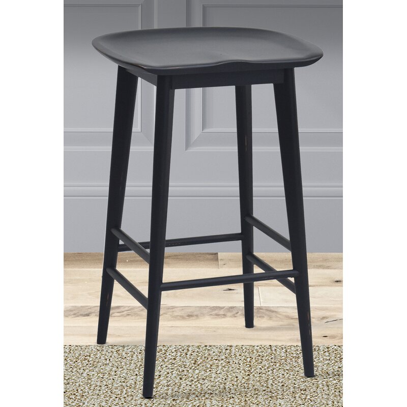 Black Ethanalexander Solid Wood Counter Stool *as-is*