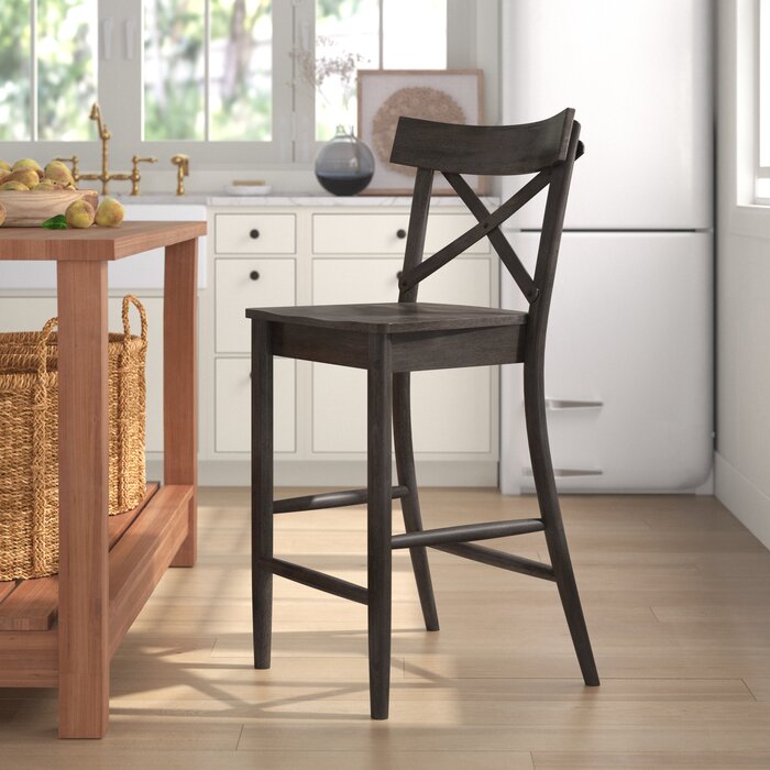 Evelin Solid Wood Counter Stool