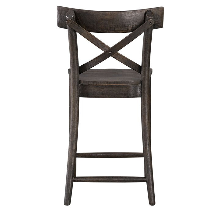 Evelin Solid Wood Counter Stool
