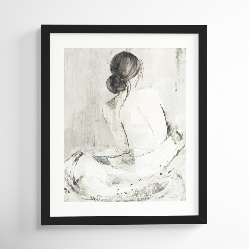 35.38" H x 29.38" W x 0.88" D Evening I Neutral (Woman) by Albena Hristova - Picture Frame Painting, CR2314
