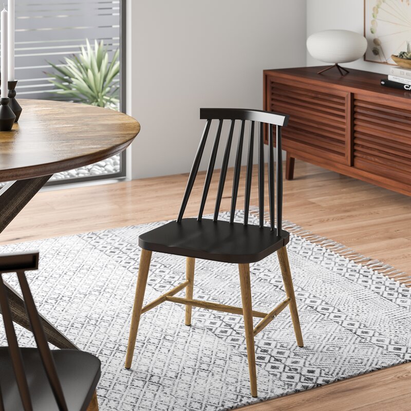 Black Everby Slat Back Side Chair (Set of 2) KB946