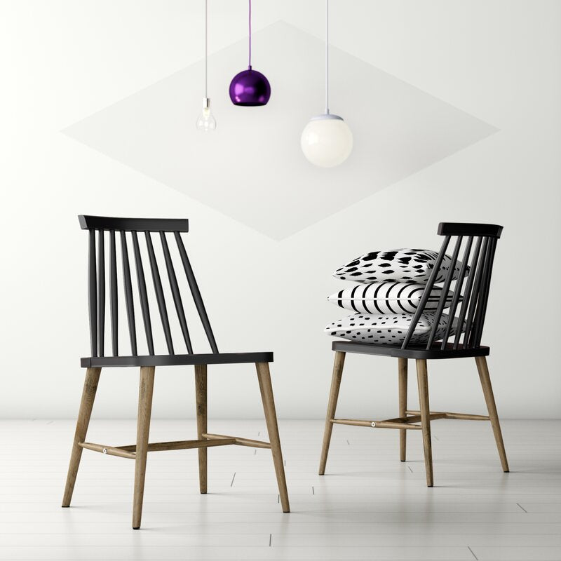 Black Everby Slat Back Side Chair (Set of 2) KB946