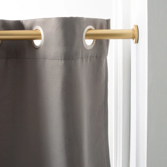 24"-42" Adjustable Tension Curtain Rod In Satin Gold