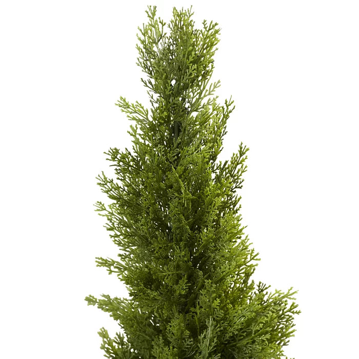 60" H x 13" W x 13" D Evgenia 31.5" Artificial Cedar Topiary in Pot