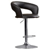 Black Evins Swivel Adjustable Height Bar Stool