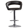 Black Evins Swivel Adjustable Height Bar Stool