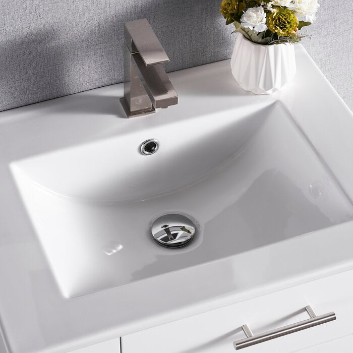 24" x 18.5" Marble Vanity Top, White (#K5434)