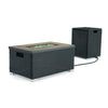 Black Fagan 16'' H x 32'' W Propane Outdoor Fire Pit Table with Lid