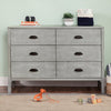 Fairway 6 Drawer Double Dresser, Cottage Gray (#K2502)