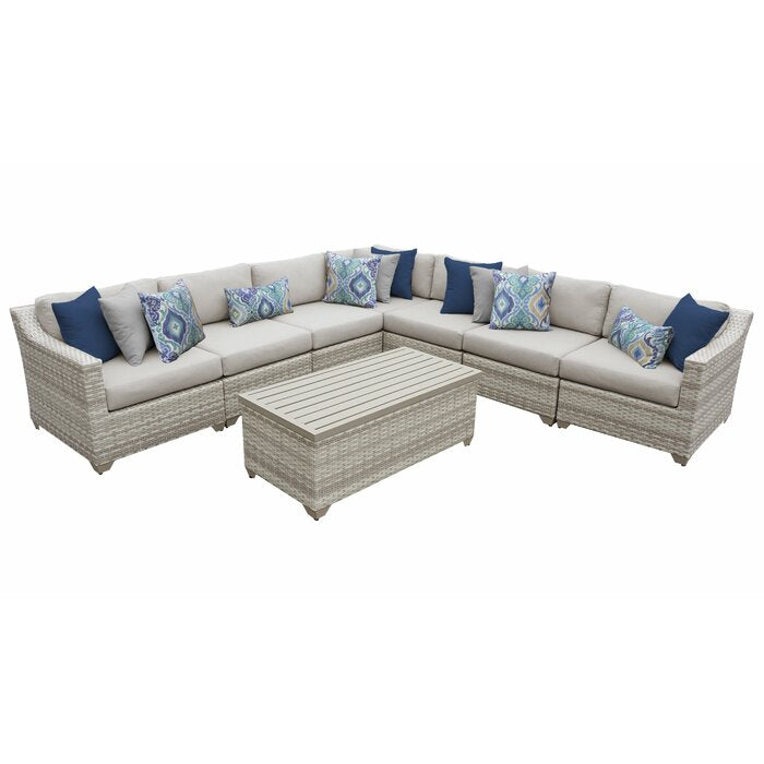 Falmouth 4 online piece rattan sectional