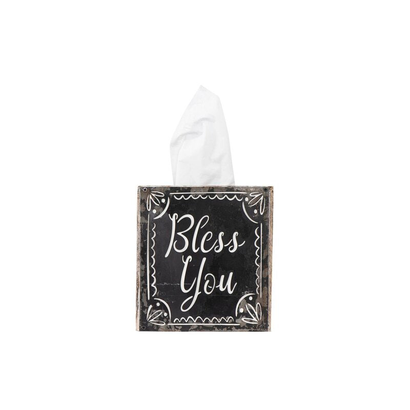 Black Farfan Tissue Box Cover KB223