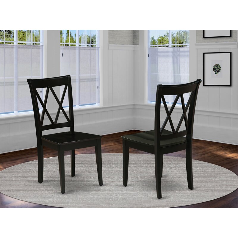 Black Farris Solid Wood Side Chair (Set of 2) CYB119