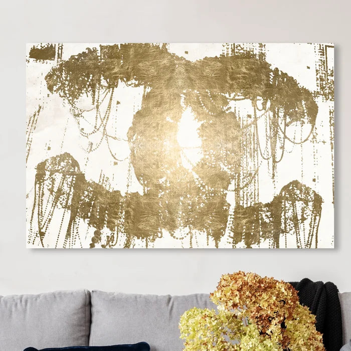 20" H x 30" W x 1.5" D Fashion And Glam Hey Lolita Gold, Glam Gold by Oliver Gal - Graphic Art on Canvas
