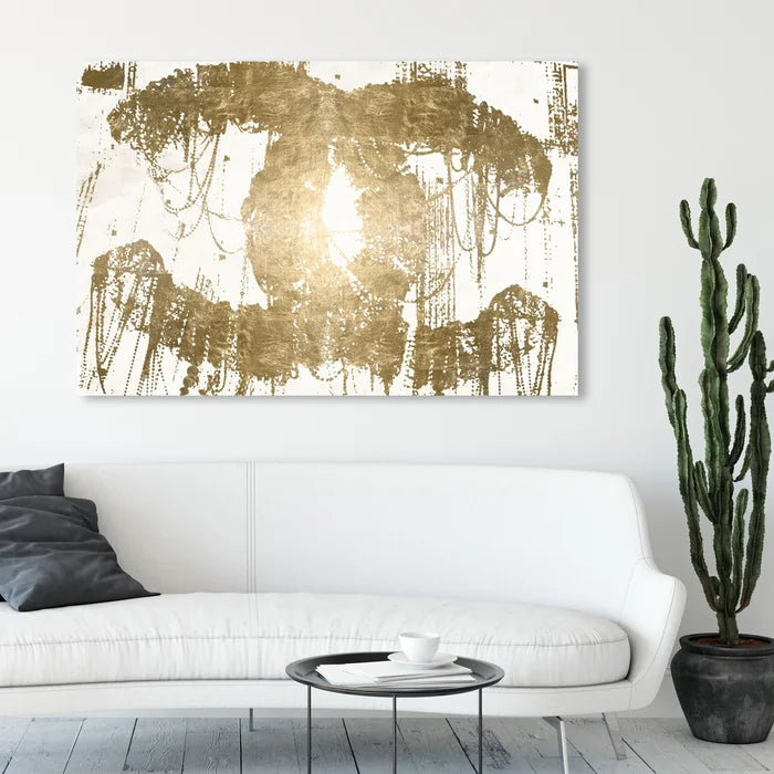 20" H x 30" W x 1.5" D Fashion And Glam Hey Lolita Gold, Glam Gold by Oliver Gal - Graphic Art on Canvas