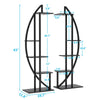 Black Fatos Rectangular  Multi-Tiered Plant Stand pc390