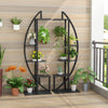 Black Fatos Rectangular  Multi-Tiered Plant Stand pc390