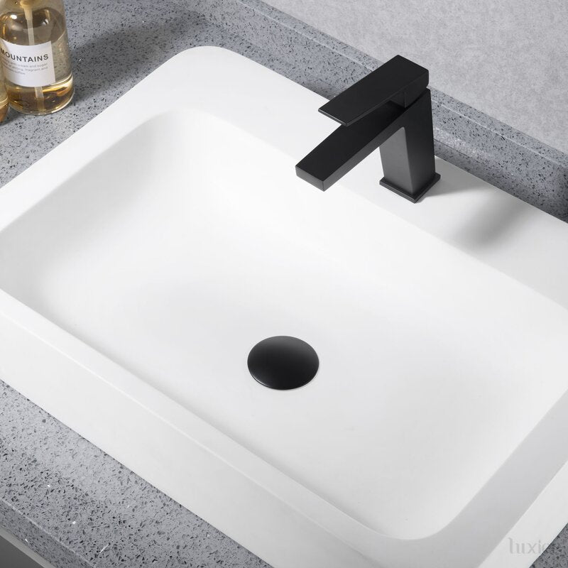 Matte Black Faucet Vessel 1.63" Pop-Up Bathroom Sink Drain