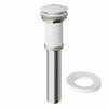 Faucet Vessel Vanity Pop-Up Bathroom Sink Drain, Matte White #HA84
