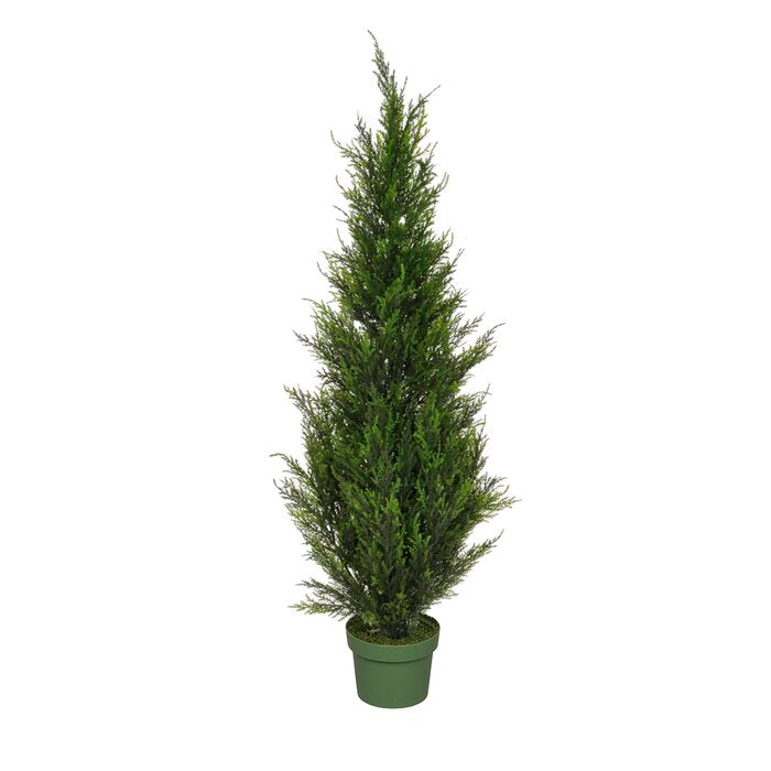36" H x 10" W x 10" D Faux Cedar Tree in Pot, (Set of 2)