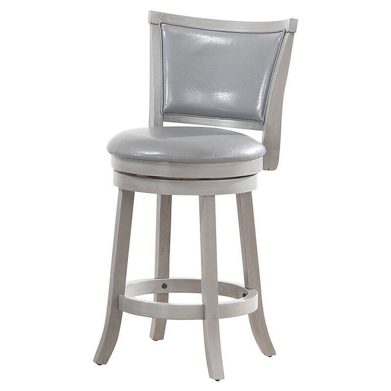 Danette Wood/Faux Leather 26" Swivel Bar Stool (Set of 2) 7184