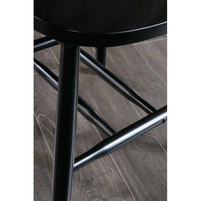 Black Fayann Solid Wood Slat Back Side Chair (Set of 2)