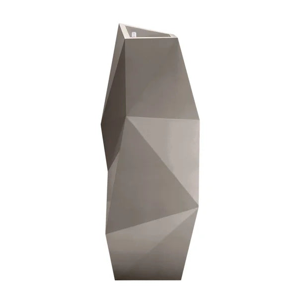 43.25" H x 17.25" W x 19.25" D Anthracite Faz Resin Pot Planter