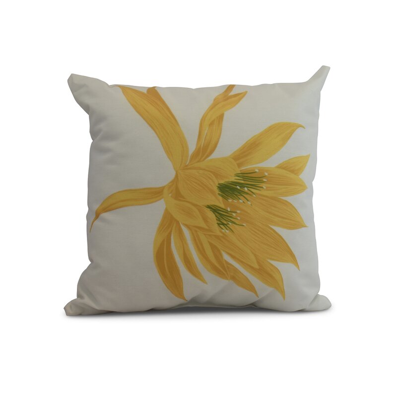 18" x 18" Yellow Felice Square Pillow Cover & Insert