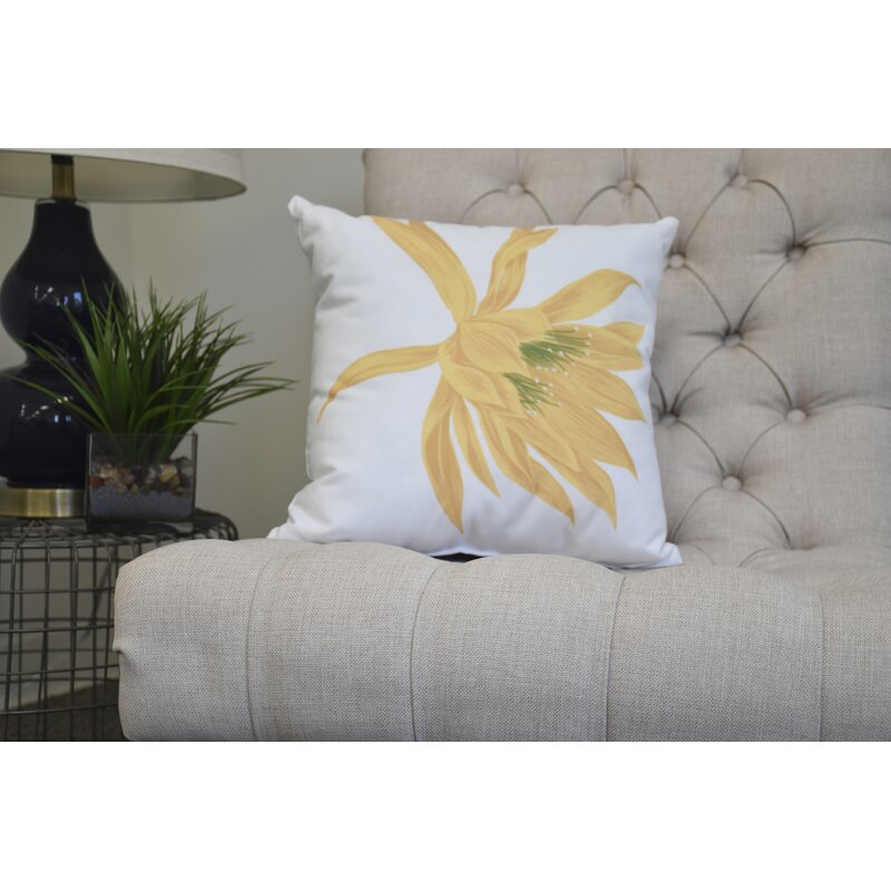 18" x 18" Yellow Felice Square Pillow Cover & Insert
