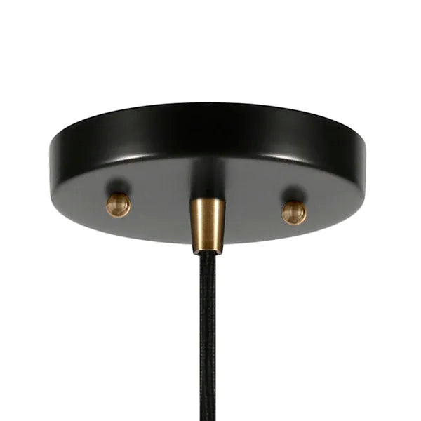 Blackened Bronze/Warm Brass Fellows 1 - Light Single Dome Pendant