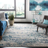 Felty Abstract Area Rug in Grey / Blue rectangle 5'3