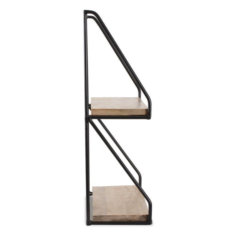 Black Fiecke 2 Piece Tiered Shelf KB720