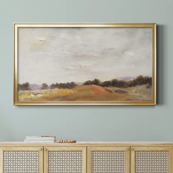 14.5" H x 26.5" W x 1.5" D Fields Of Gold - Picture Frame Print on Canvas
