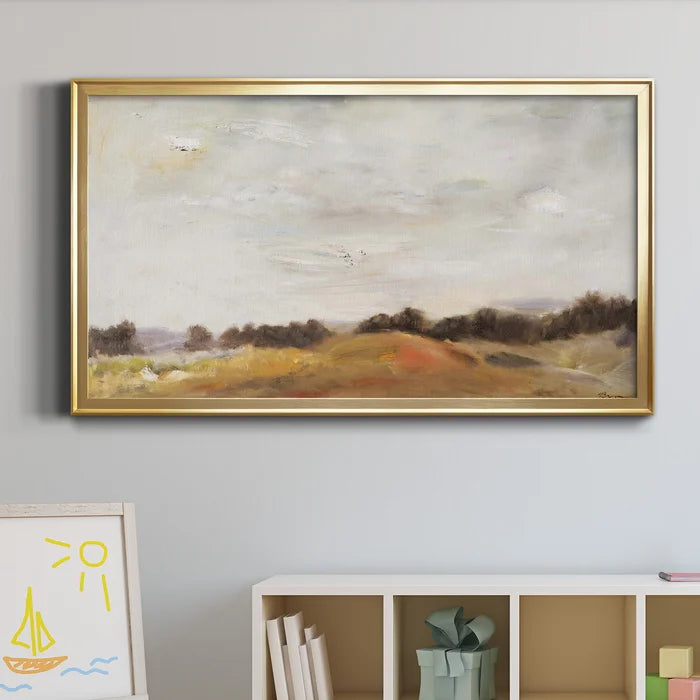 14.5" H x 26.5" W x 1.5" D Fields Of Gold - Picture Frame Print on Canvas