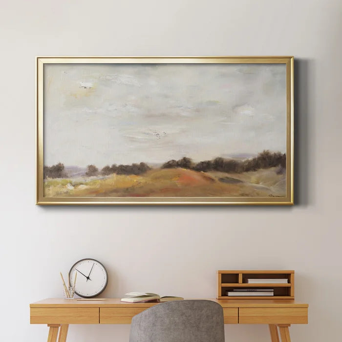 14.5" H x 26.5" W x 1.5" D Fields Of Gold - Picture Frame Print on Canvas