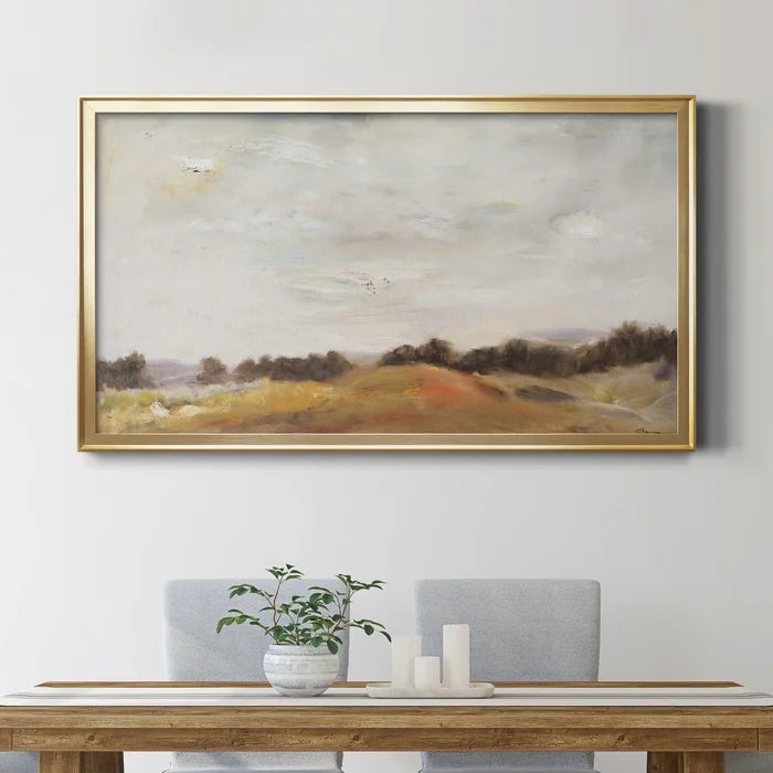 14.5" H x 26.5" W x 1.5" D Fields Of Gold - Picture Frame Print on Canvas