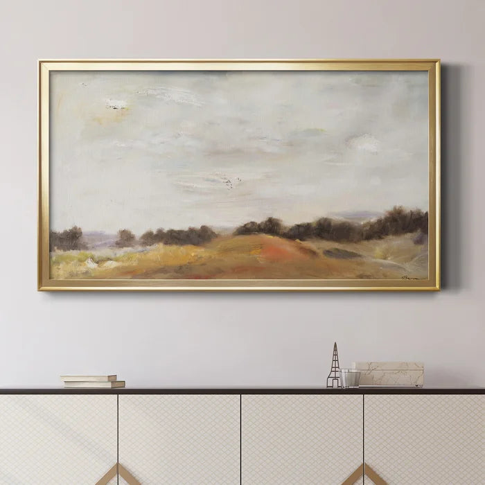 14.5" H x 26.5" W x 1.5" D Fields Of Gold - Picture Frame Print on Canvas