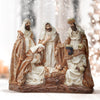 Filigree Robe Nativity on Stone, 10''