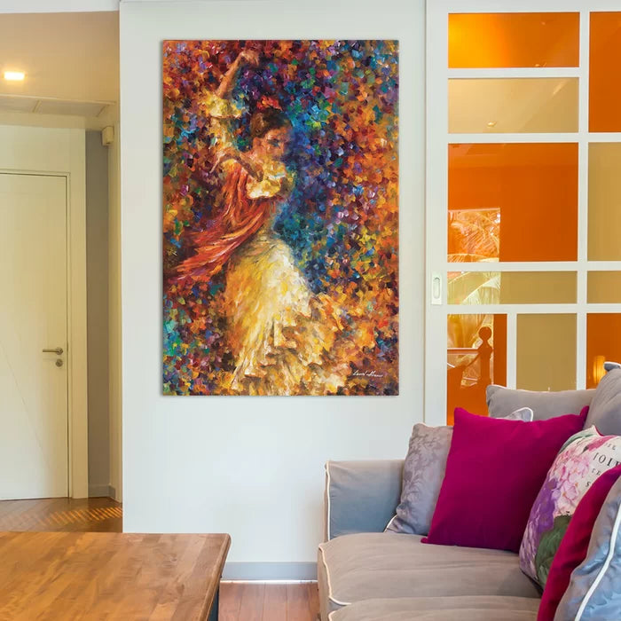 26" H x 18" W x 1.5" D Flamenco And Fire by Leonid Afremov - Gallery-Wrapped Canvas Giclée on Canvas