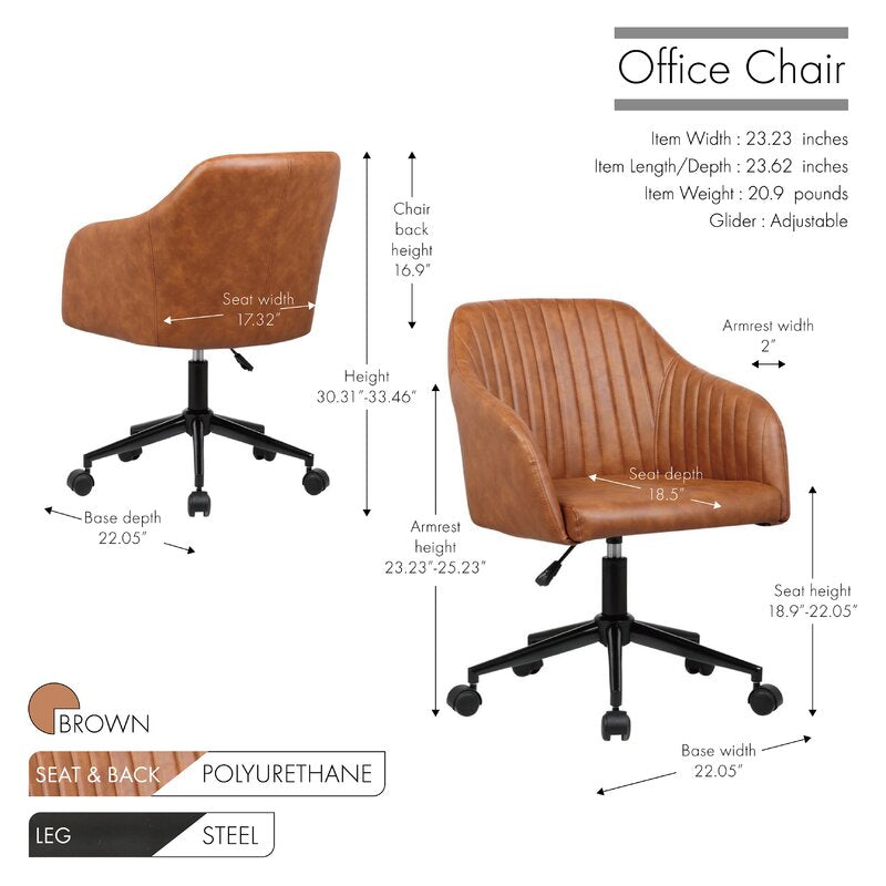 Flannigan task on sale chair brown