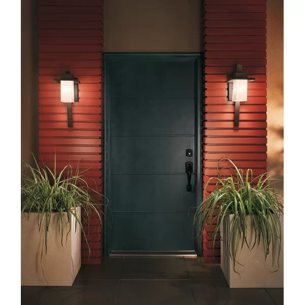 17.75" x 6.5" Fleming Architectural Bronze Outdoor Armed Sconce