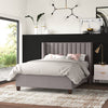 Channel Tufted Wingback Upholstered Headboard, King
