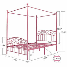 Load image into Gallery viewer, Flinn Canopy Bed Frame #8058
