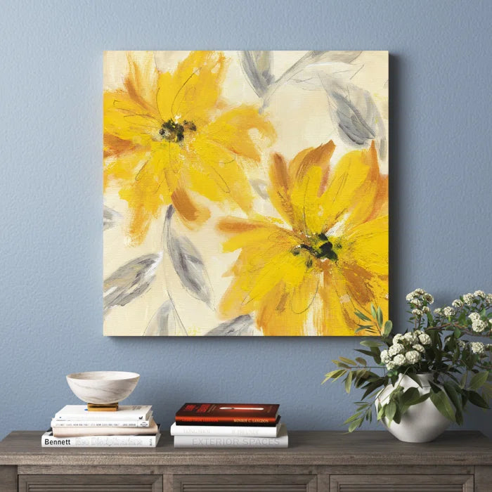 24" H x 24" W x 1.5" D Floral Joy Painting
