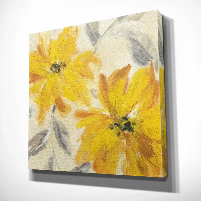 24" H x 24" W x 1.5" D Floral Joy Painting