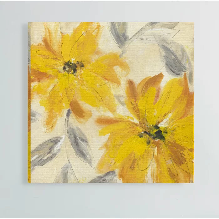 24" H x 24" W x 1.5" D Floral Joy Painting