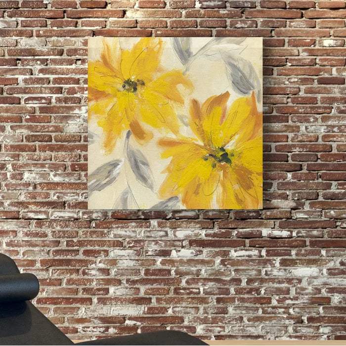 24" H x 24" W x 1.5" D Floral Joy Painting