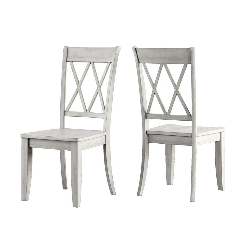 Florissant Solid Wood Cross Back Side Chair (Set of 2)#9037