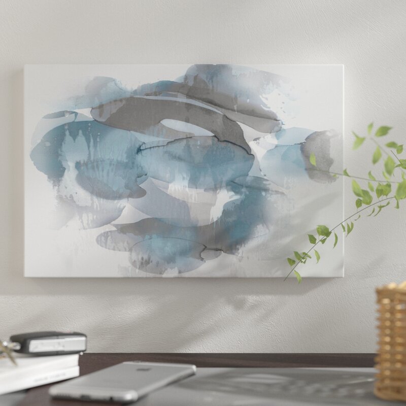 12" H x 18" W x 1.5" D Flow I by Kristina Jett - Wrapped Canvas Graphic Art KB2383-A6-B3-P1